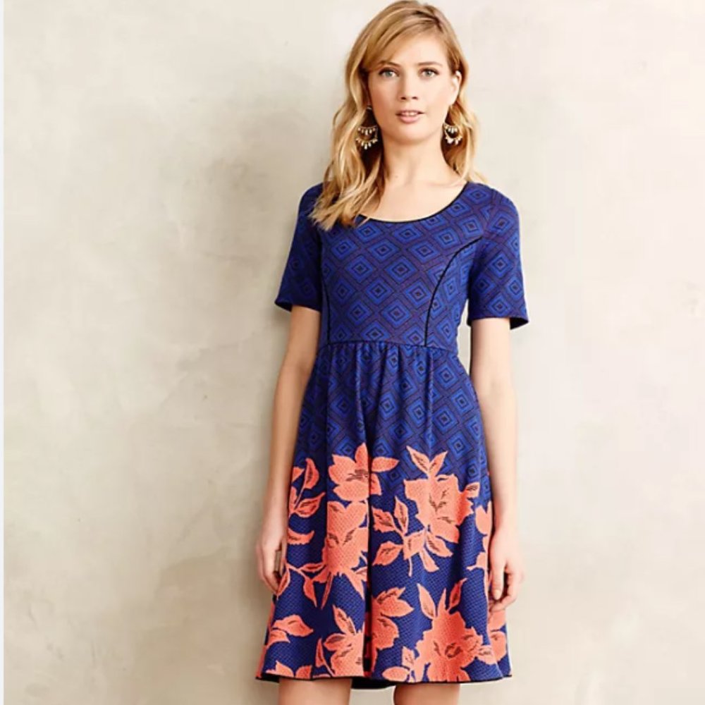 Anthropologie Blushed Blooms Midi Dress || HD in Paris - S